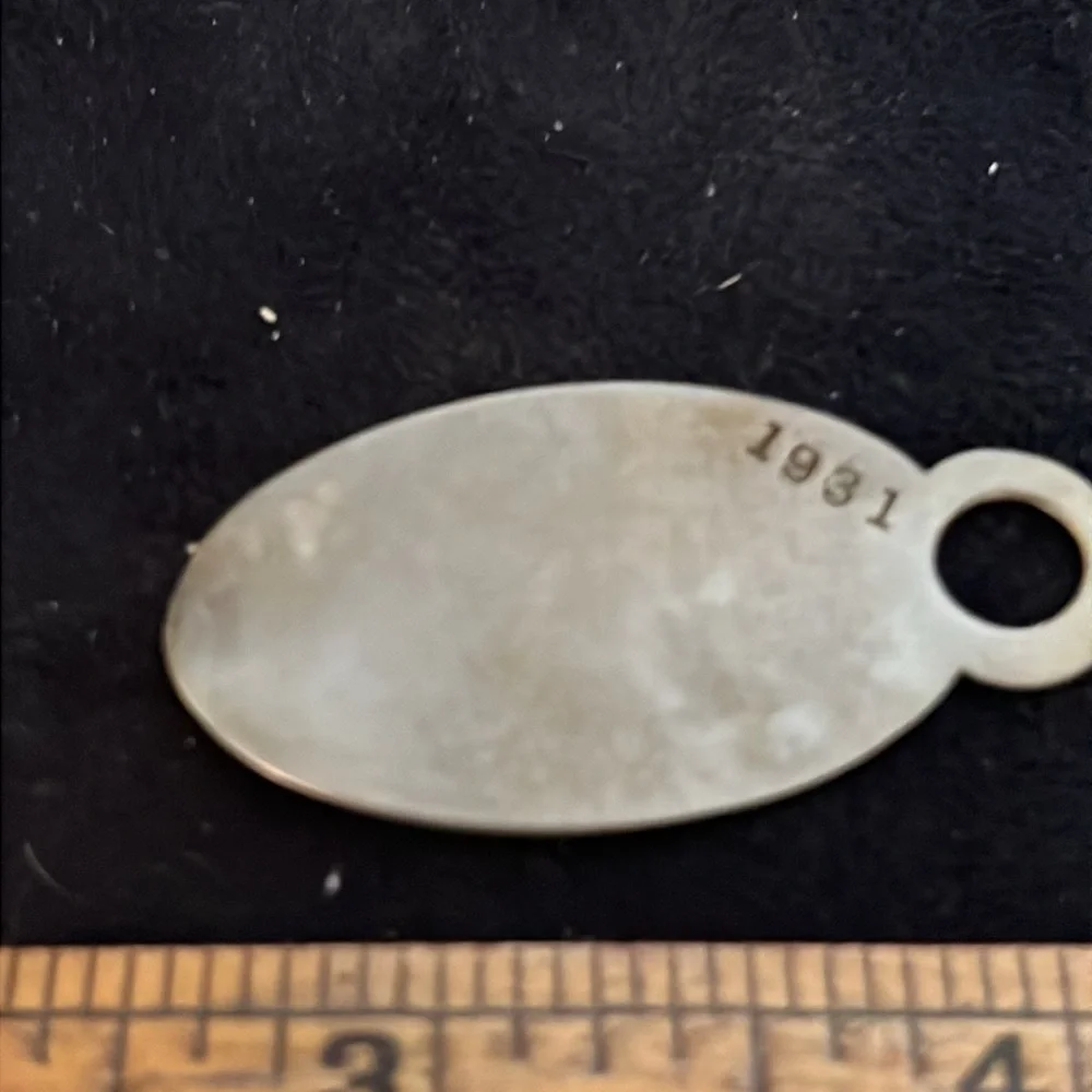 OOAK Rare 1931 Return to Sender Anaconda Montana keychain silver